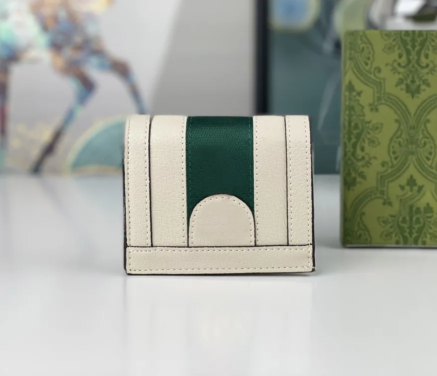 modedesigner plånbok män kvinnor ophidia cion purses lyxys kreditkortshållare högkvalitativ klassisk marmont dubbel bokstäver korta kopplingspåsar med originallåda