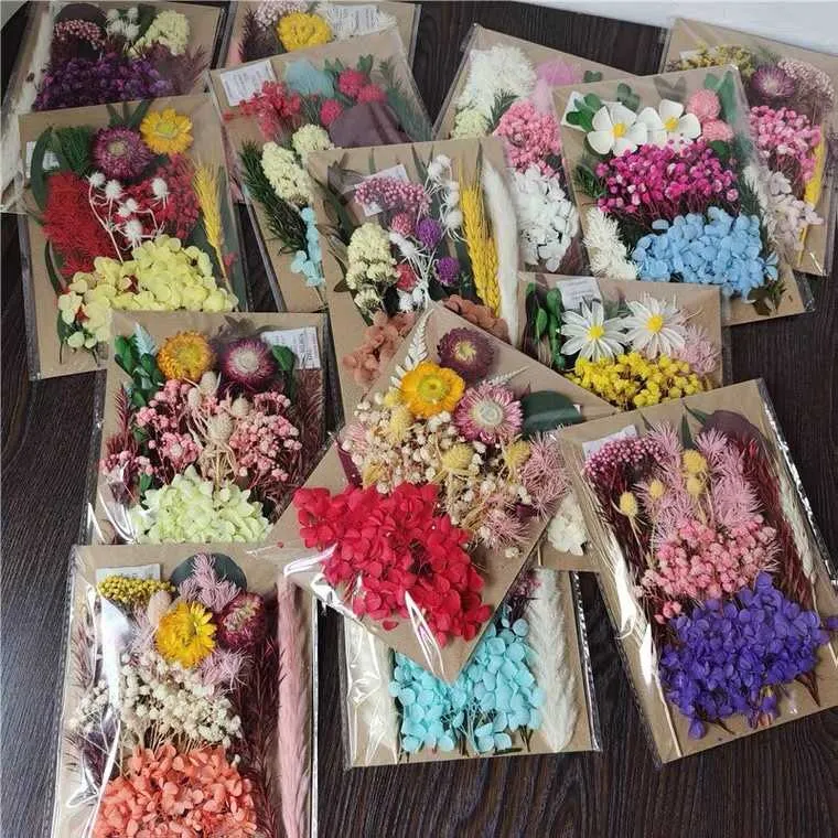 Flores secas coloridas naturais preservadas para molde de resina, faça você mesmo, fabricação de jóias, artesanato, decoração de convite de casamento