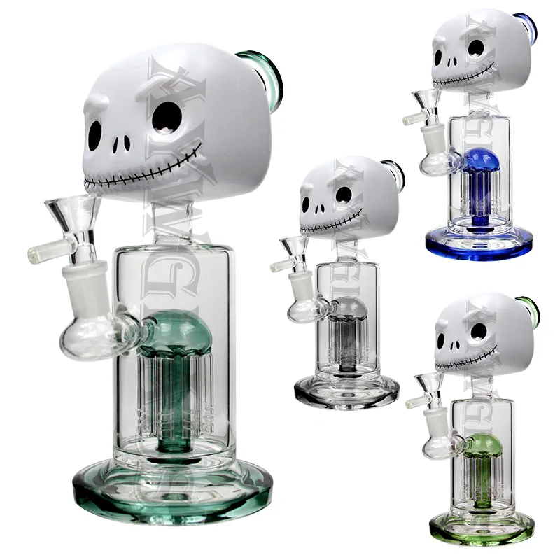 10.5 Inch 3D Carton Waterpijp DAB Booreiland Recycler Roken Accessoire voor Tabak Waterpijp 8 arm bomen perc