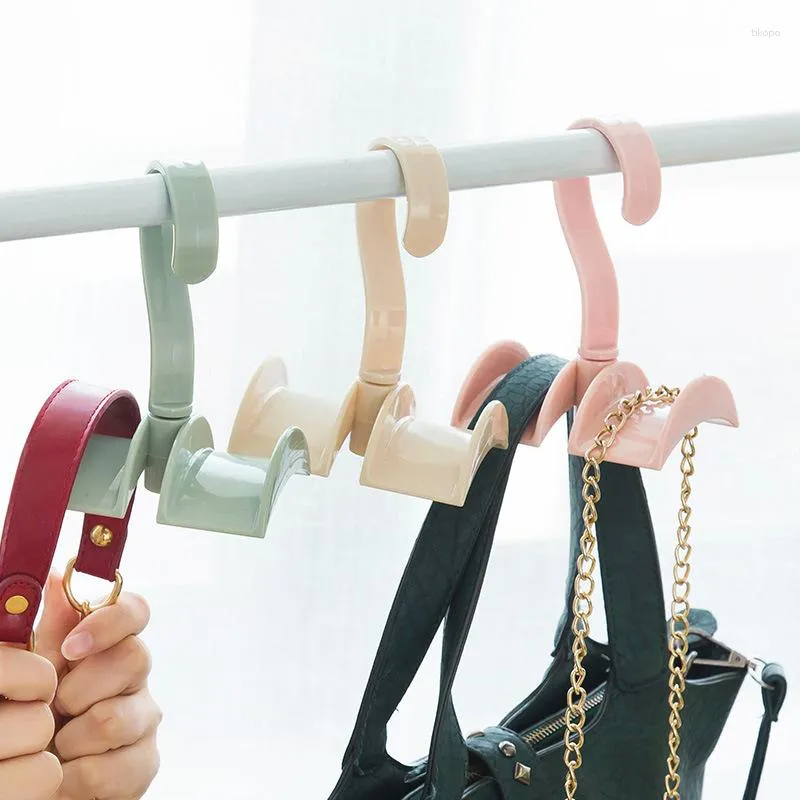 Hängare hängande väska rack krok gudomlig verktygsskola garderob lagring multifunktion roterande kläder