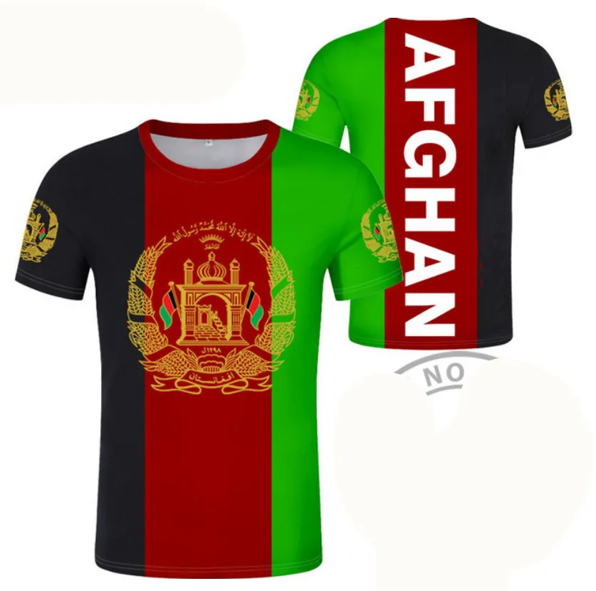 Męskie koszulki afgańska koszulka bezpłatna nazwa niestandardowa Numer Afg Slam Afganistan Arabowa koszulka perska paszto islamska druk tekst po flaga AF Ubrania 230620