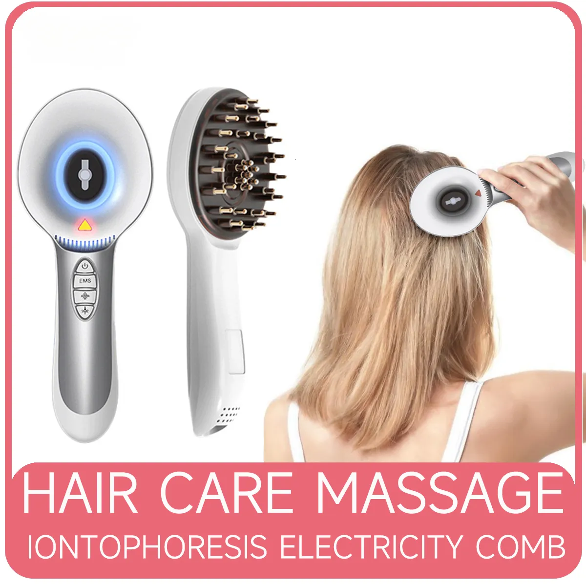 Hair Brushes Electric Anti-Hair Loss Scalp Repair Hair Care Regrowth Massage Beauty Health Hair Comb With Color LED Energy Light 230620