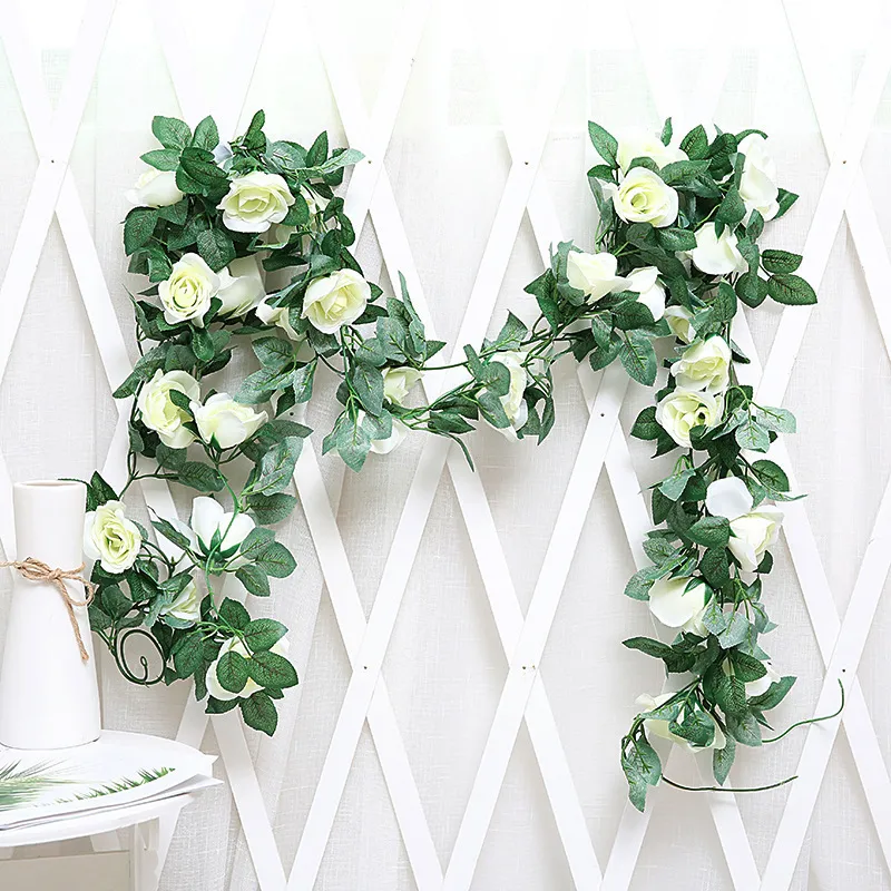 Fake Vine Hanging Leaves Home Wall Decor Artificial Hanging Plants with Pots