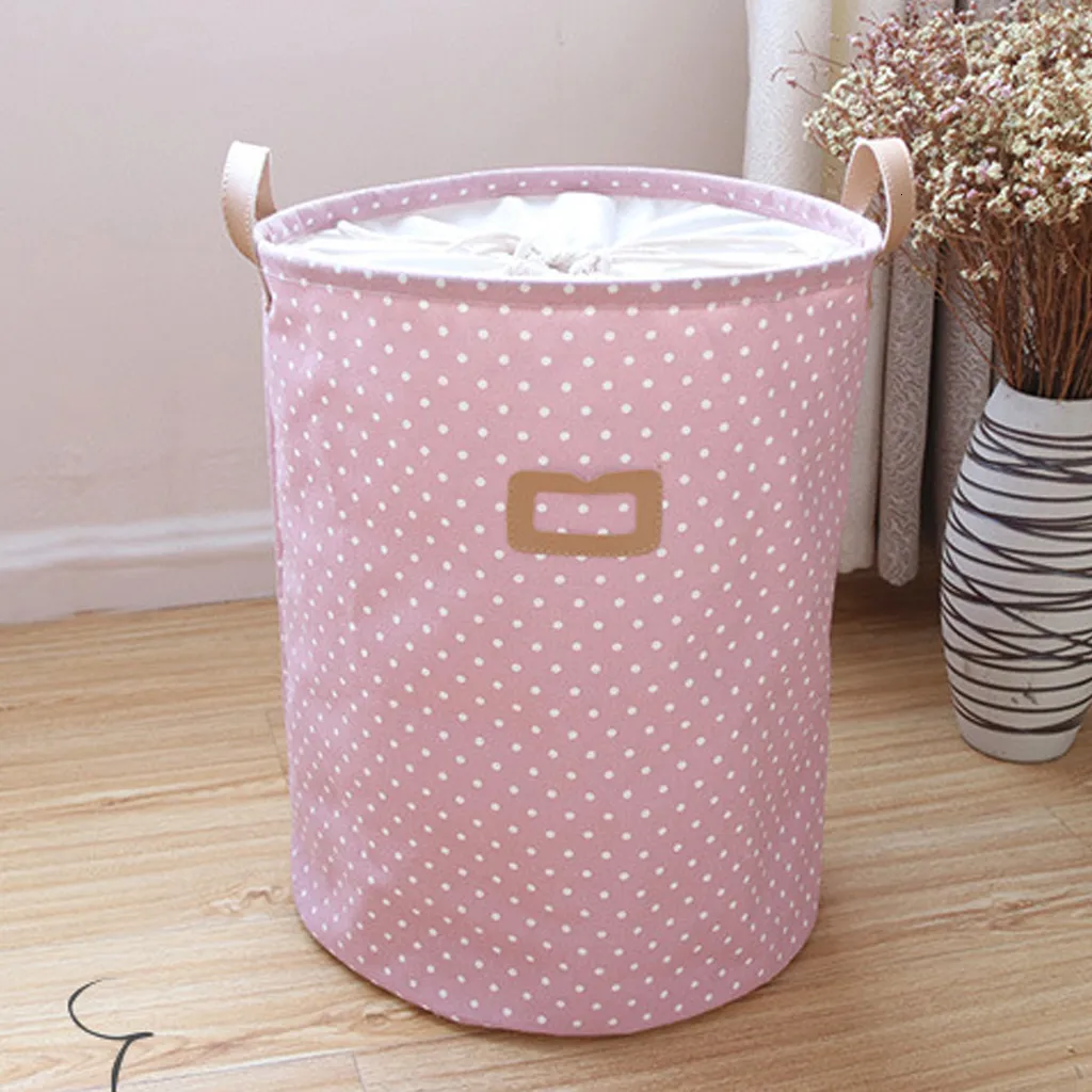 Storage Baskets Laundry Basket Colorful Waterproof Dirty Clothes Large Capacity Sundries Organizer Container Toy Box with Handle 230621