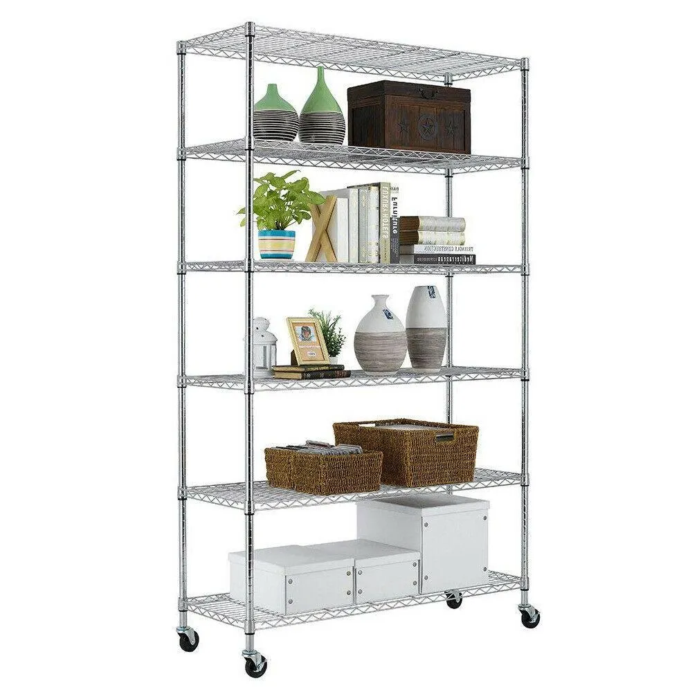 82 "x48" x18 "6 Tier Wire Shelving Unit Heavy Duty in hoogte verstelbare Wire Shelving Heavy Duty