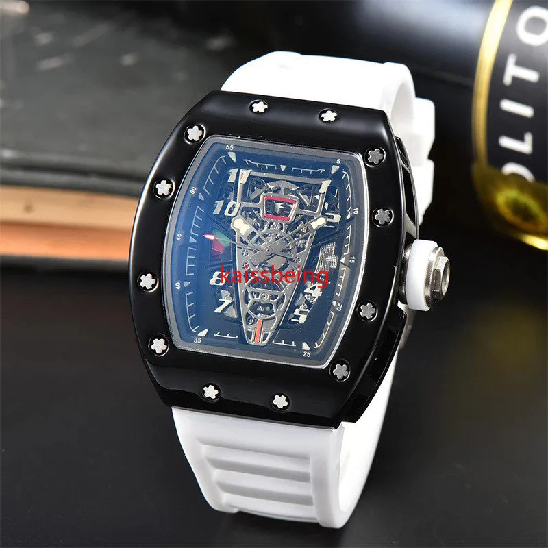 2023 Automatic motion waterproof R full function men's watch top brand luxury ceramic rim men's hollowed out quartz watch m