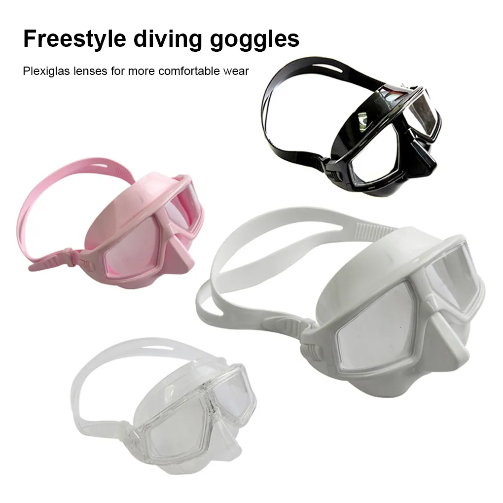 Maski do nurkowania lekkie freediving Antifog Podwodne szklanki nurkowania z nurkowaniem z nurkowaniem White 230621
