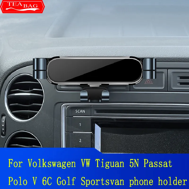 Uchwyt telefonu samochodowego dla Volkswagen VW Tiguan 5N Passat Polo V 6C Golf Sportsvan 2013-2018 Modyfikacja wnętrza samochodu Akcesoria