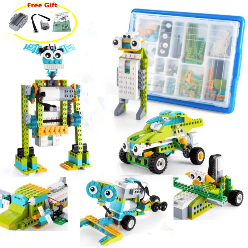 Blocchi WeDo 2.0 Parti tecniche Robotica Set da costruzione Building Compatibile 45300 Wedo 3.0 Educational DIY Scratch Bricks Toys 230621