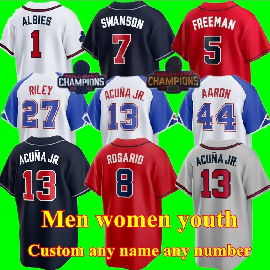 2023 CITY CONNECT Baseball Jersey Ronald Acuna Jr. Michael Harris II Ozzie Albies Matt Olson Austin Riley Max Fried Spencer Strider Hank Aaron Chipper Jones S-6XL