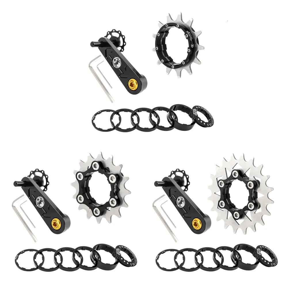 Bike Freewheels Chainwheels Conversion Kit Replacement for 13T 16T 20T Single Speed Cassette Chain Tensioner Cycling Accessories Parts 230621