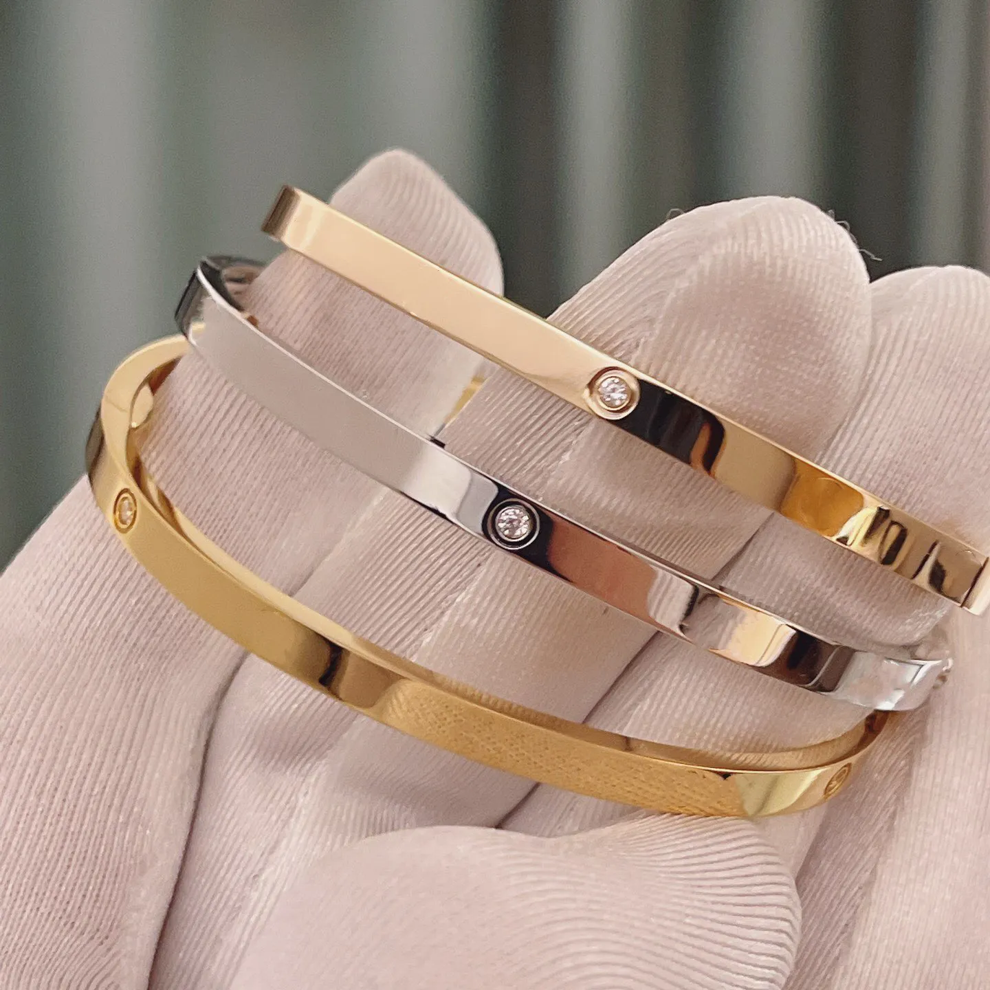 HighQuality Bangle Luxury Bracelet Designer Jewelry Gold Screw
