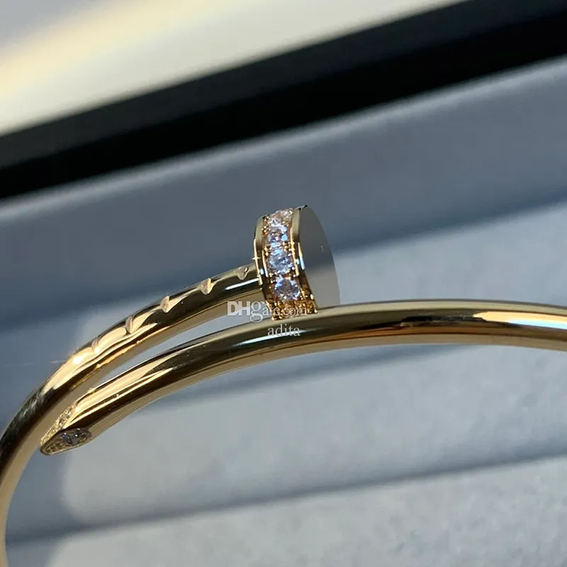 Ongles ongles mince bracelet fin sterling sier bracelet creux bracelet gold diamant plaqué pour la femme reproductions officielles avec boîte 005 a 474731 s