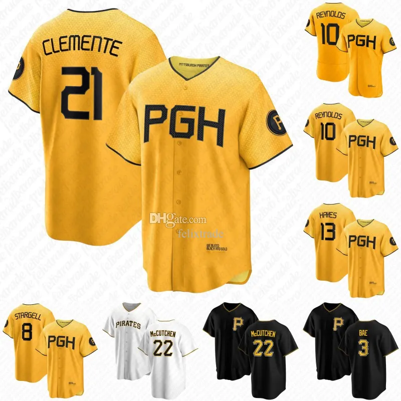 Pittsburgh Andrew McCutchen Pirates City Connect Jersey Andrew McCutchen Roberto Clemente Bryan Reynolds David Bednar Cal Mitchell Jack Suwinski