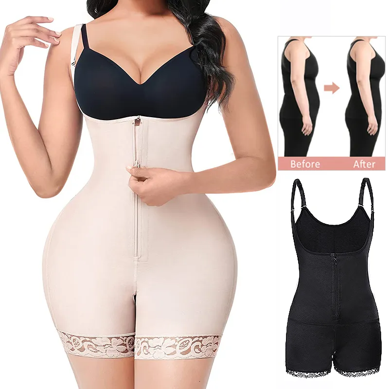 Taille Ventre Shaper Shapewear pour Femmes Contrôle Complet Body Trainer Body Butt Lifter zips Compression Vêtement Fajas Colombianas 230621