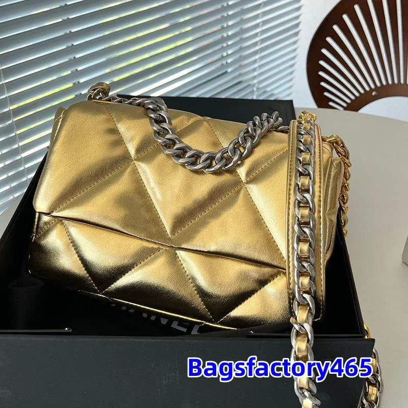 Bolsas Femininas Bolsa de Designer Bolsa de Couro Ombro Bolsas Transversais Moda Bolsa Dourada Luxos Tote Bolsas Clássicas com Aba Bolsa Mensageiro China Carteira Feminina 26cm