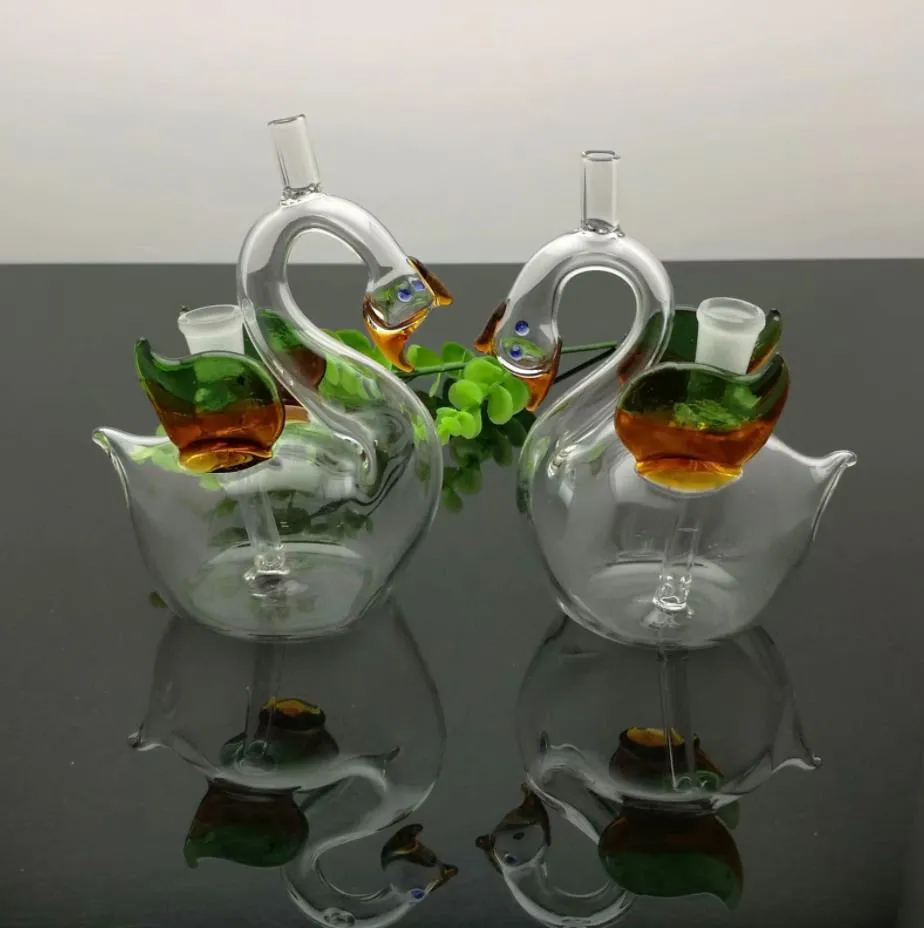 Tuyaux de fumée Hookah Bong Glass Rig Oil Water Bongs Vente chaude d'accessoires de bouteille de narguilé en verre de cygne en Europe et en Amérique