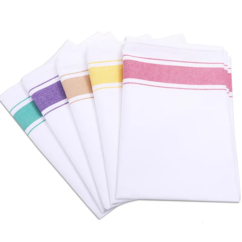 Chiffons de nettoyage 6pcslot Table de cuisine Verre à vin Chiffon Coton Tampon à récurer épaissi Serviettes absorbantes 230621