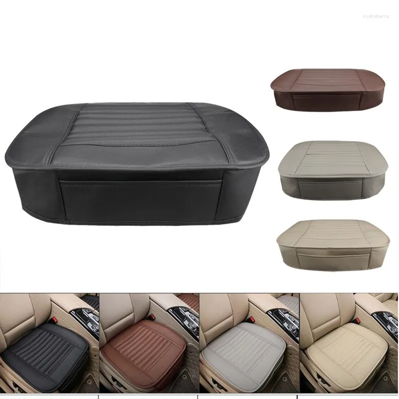 Car Seat Covers Universal Cushion PU Leather Breathable 3D Front Cover Four Seasons Automobiles Chair Pad Mat Auto Accessories