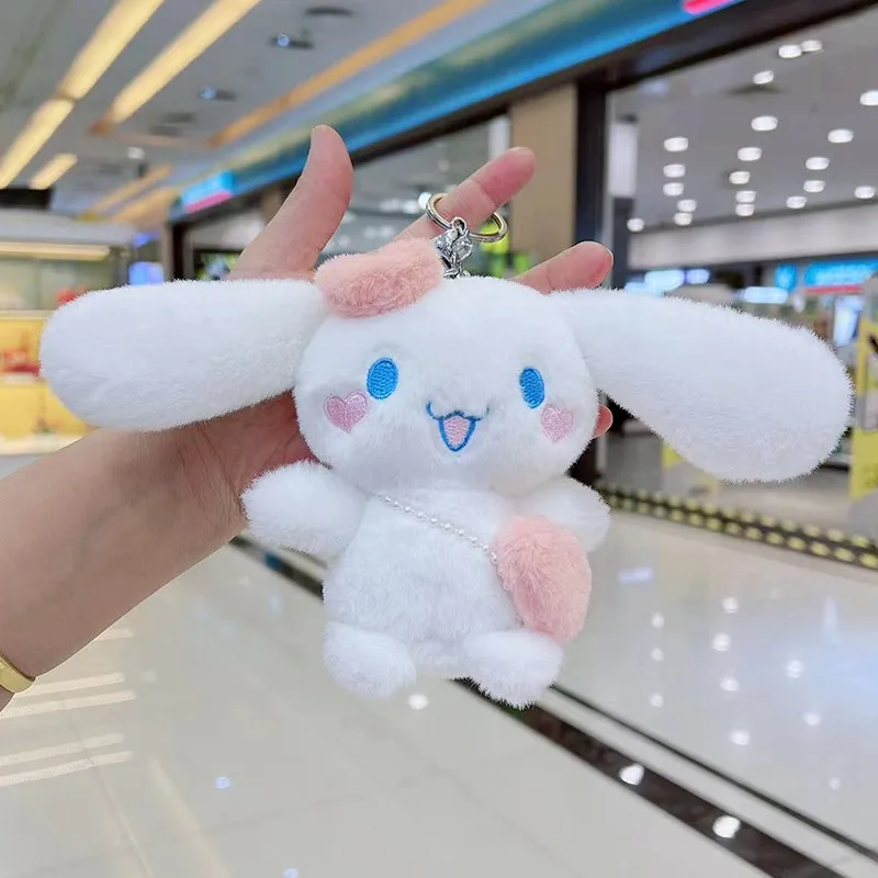 Cute 3D Bunny Rabbit Plush Keychain Pendant - Eco-Friendly DIY Schoolbag Decor For Promotions & Gifts, MOQ 20pcs