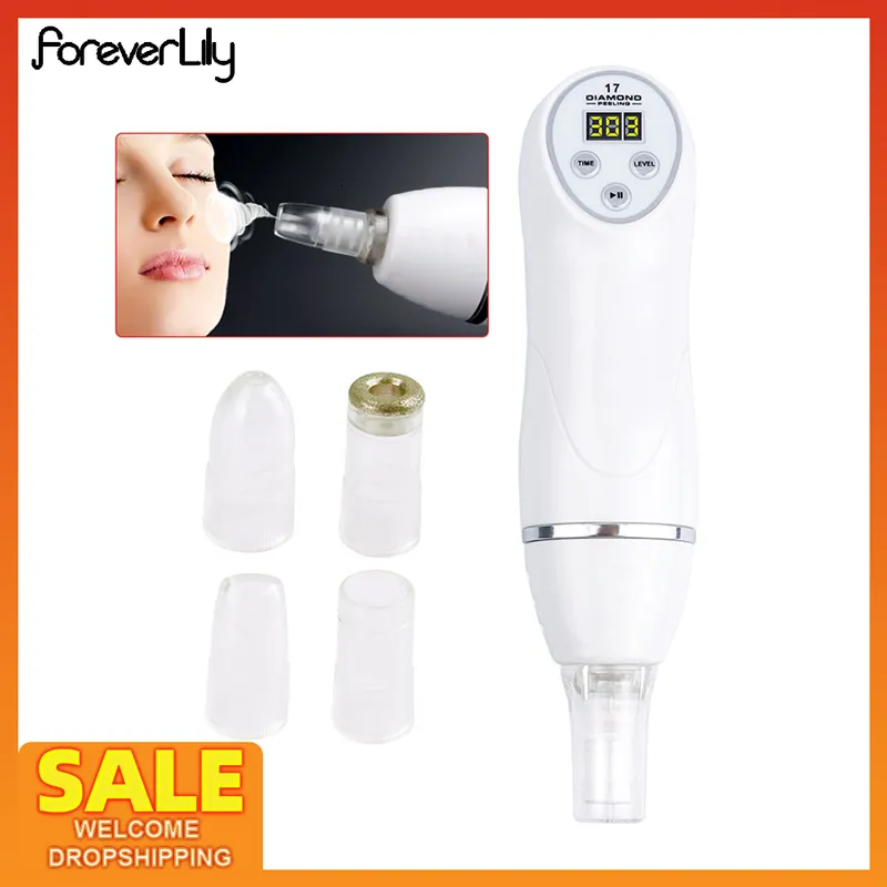 Outils de nettoyage Accessoires Microdermabrasion Diamond Peeling Device Élimination des points noirs Black Head Vacuum Aspiration Pores Cleaner Acne Cleansing Machine 230621