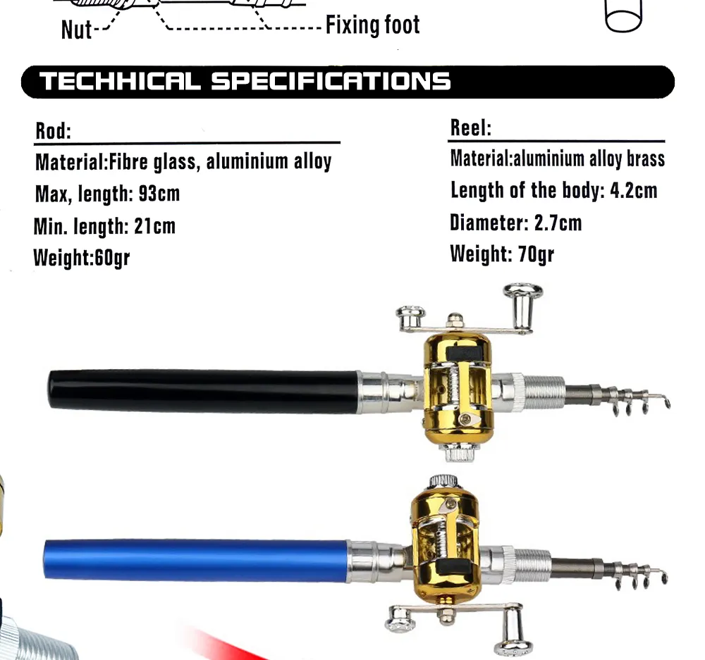 Telescopic Ultralight Baitcasting Rod And Reel Combo Set With Pocket Pen  And Pole 230621 From Pang06, $11.62