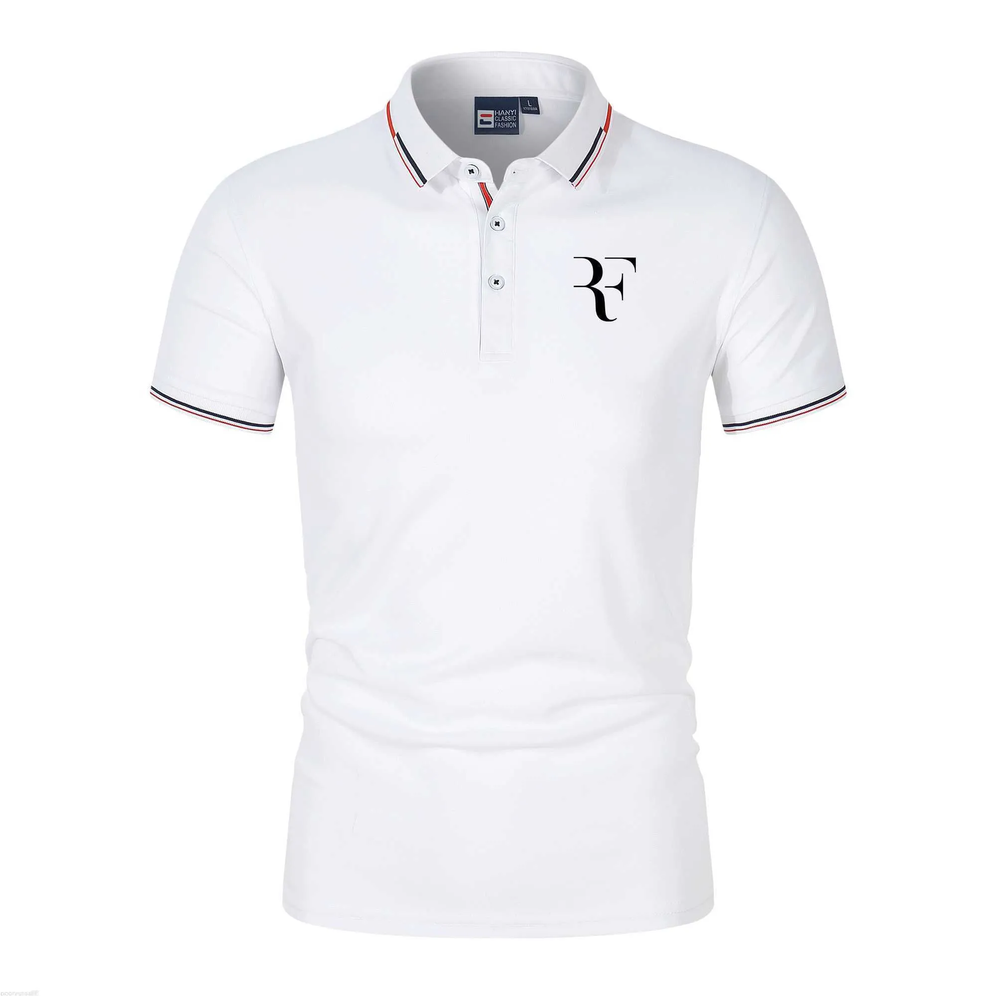 Polo Shirts for Men Roger Federer Short Sleeve Knitted Collar Sports Polo Shirt for Golf in 2024