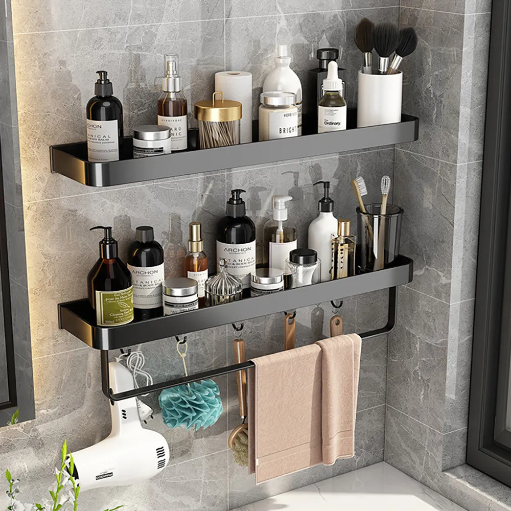 Étagères de salle de bain support de douche coin shampooing support serviette toilette organisateur étagère cuisine étagère à épices accessoires 230621