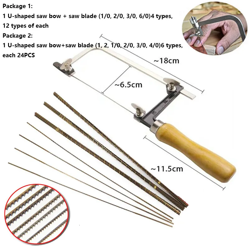 Outils d'artisanat Arc de scie réglable professionnel manche en bois bijoux couvercle supérieur en forme de U cadre de scie sauteuse outil à main bijoutier cadre de scie 230621