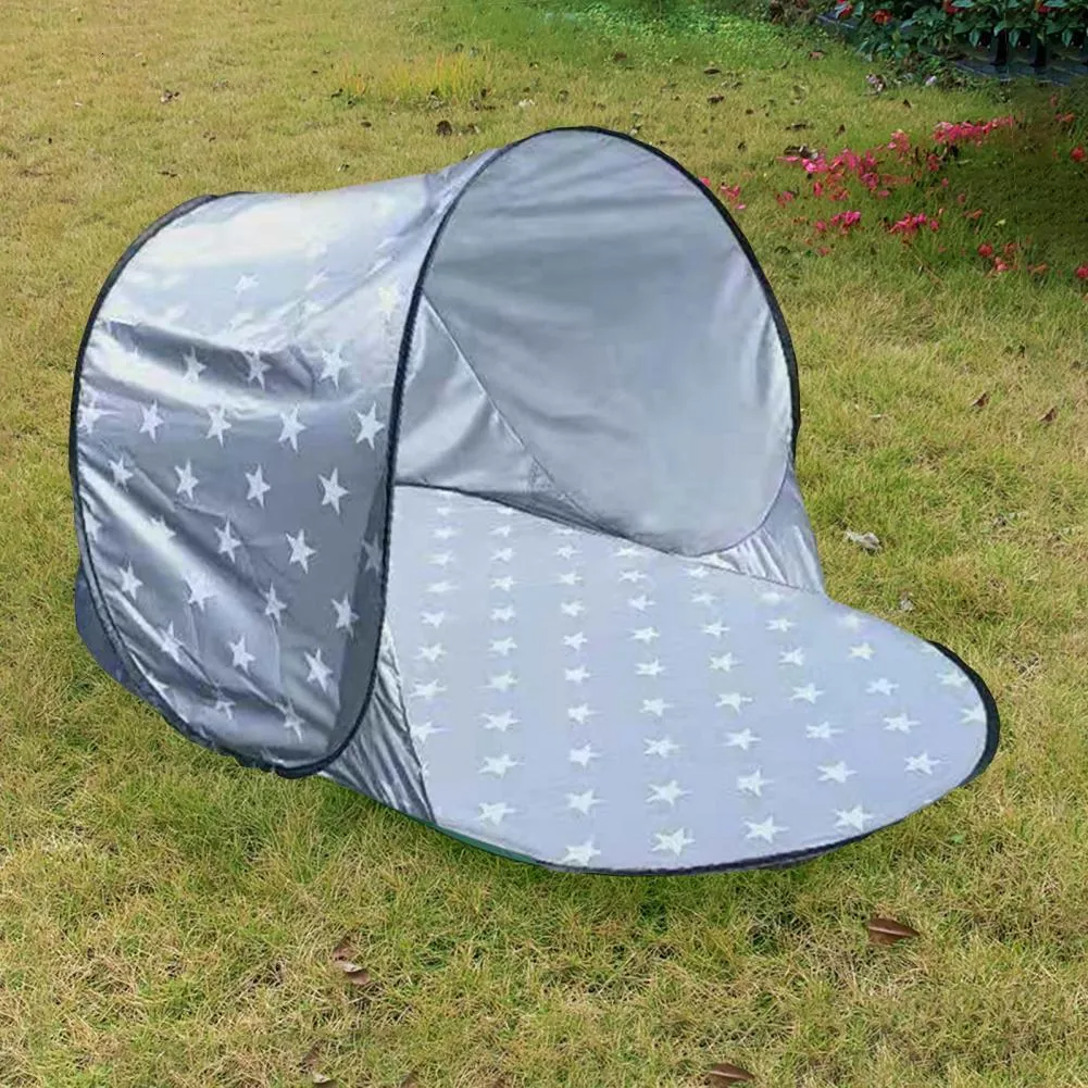 Tenten en Schuilplaatsen 1PCS Kleine Opvouwbare Tent Zonnebrandcrème Draad Oxford Stof Polyester Buitenste Ultralight Enkele Laag Strand Vrijetijdsbesteding 230621