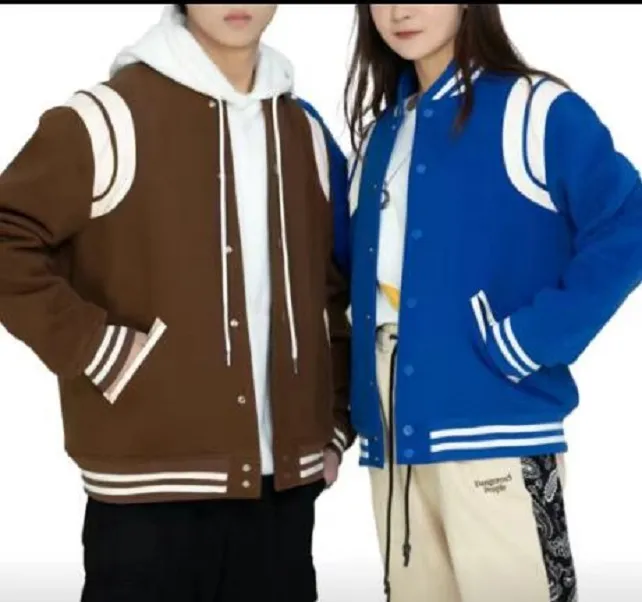 bleu concepteur de veste d'automne manteau mince coutures uniformes veste à capuche couple de la rue haute hip-hop de la rue des hommes baseball rétro classique parka tout-match décontractée de couleur pure