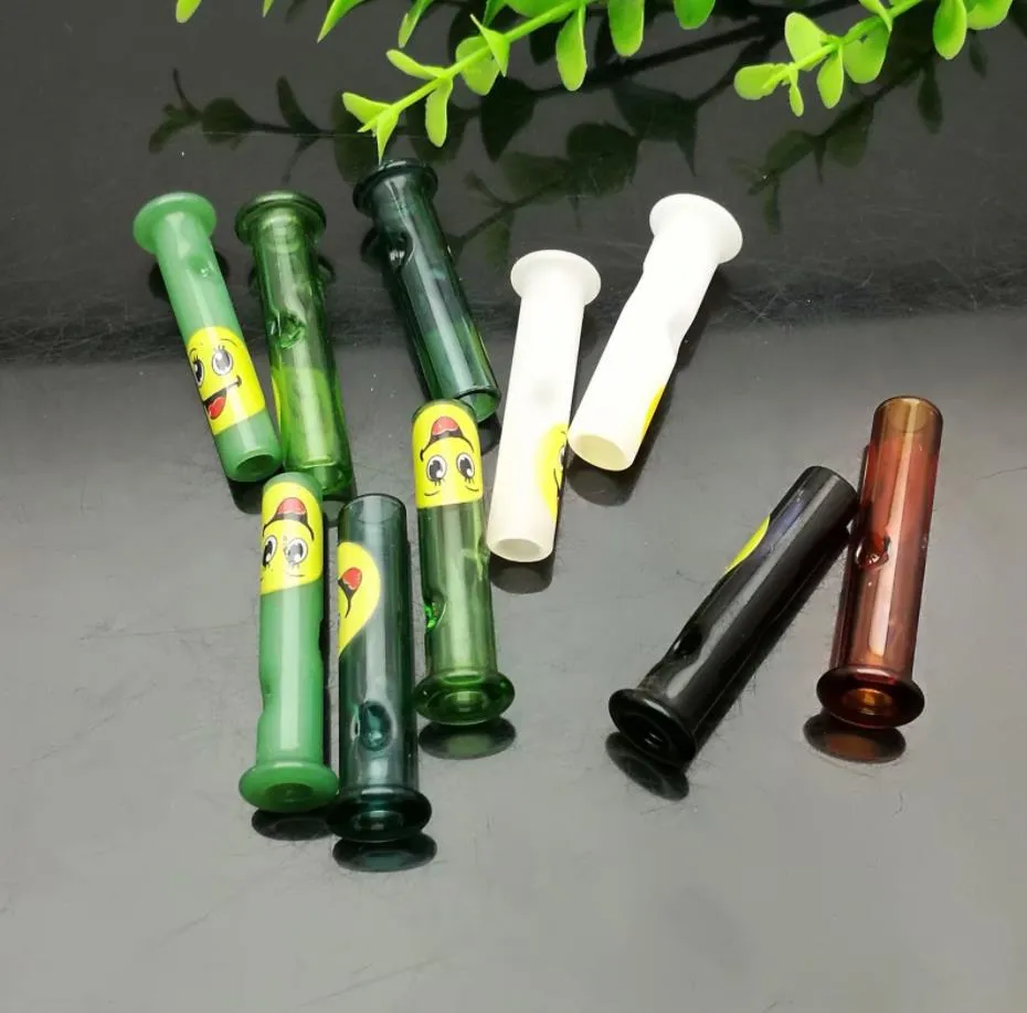 Duman Borular Hookah Bong Cam Teçhizat Yağı Su Bonglar Gülümseyen Cam Emme Ağız