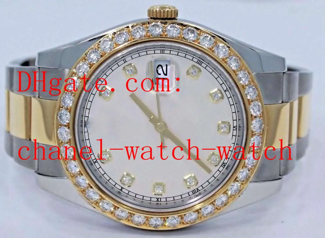 Top Quality Mechanical Automatic Men's Watch 116333 2 Tone 18K Yellow Gold/SS Diamond Bezel 41MM Mens Sports WristWatches