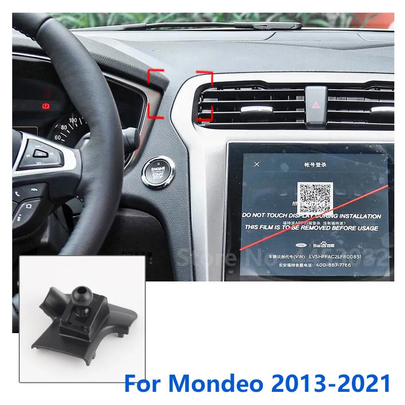 Supports spéciaux 17mm pour Ford Mondeo MK5 MK4 support de téléphone de voiture GPS supportant les accessoires de Base de sortie d'air de support fixe 2007-2022