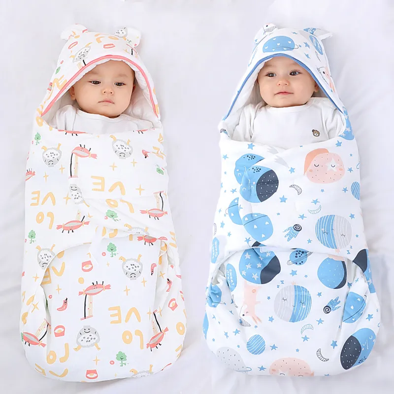 Newborn Winter Sleep Sack: Cartoon Baby Wrap Blanket For Infants
