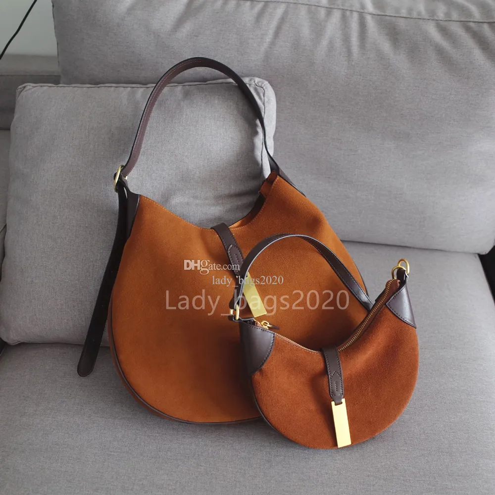 Polo ID Bag Grand Designer Pony Mini Crescent Bag Suede Leather Ralph Stitching Coffee Half Moon RL Clutch Sacs à main Sacs à bandoulière Horse Tote New