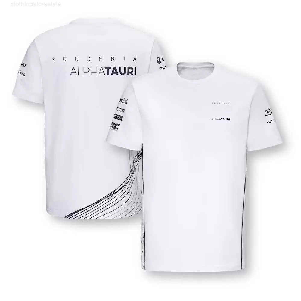 T-shirts Scuderia Alphatauri 2023 Team T-shirt-Navy F1 Formel One Racing Suit Polo Shirt Outdoor Riding Moto Overized