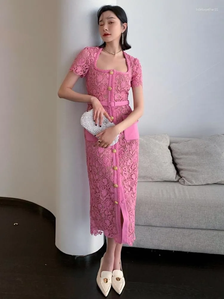 bridesmaid emerald green dresses Lace Top Emerald Green Bridesmaid Dress with Short Sleeves – FancyVestido main image 0