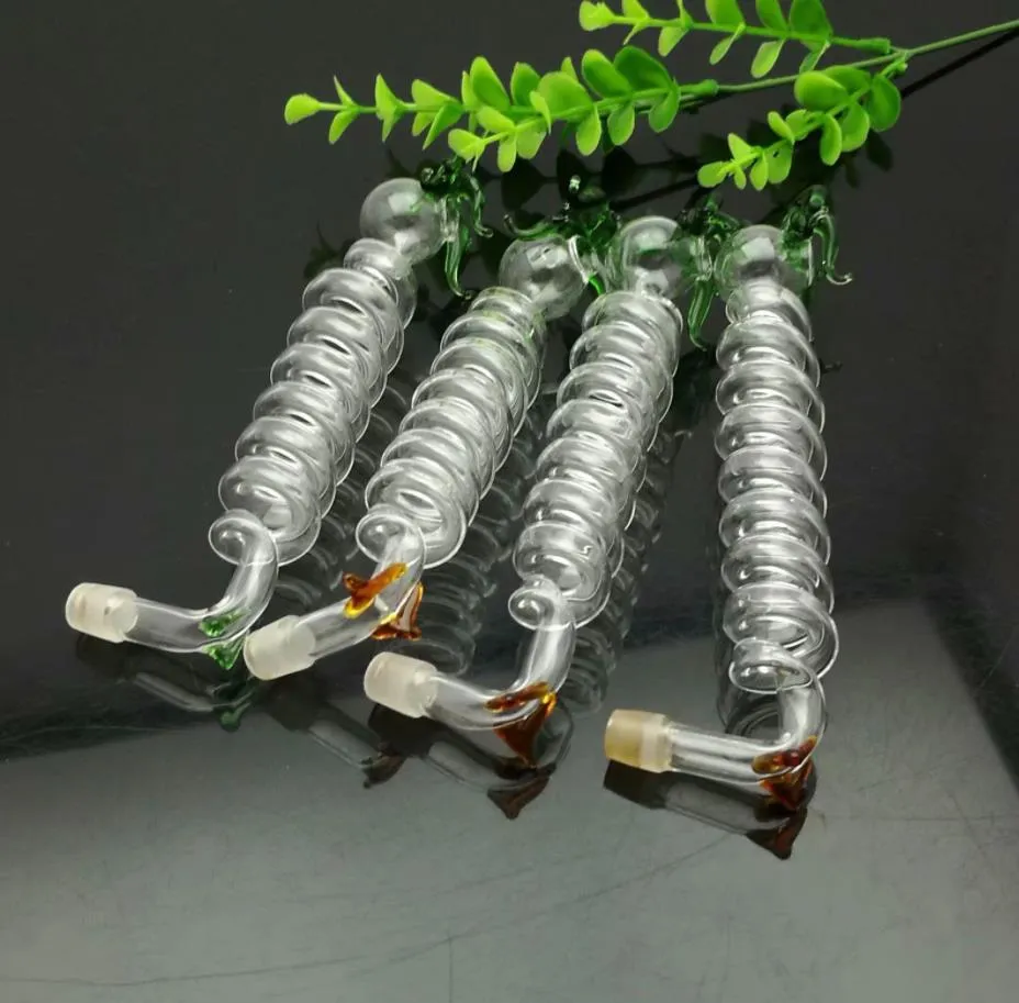 Wholesale Colorful Glass Hookah Bong With Multi Spiral Spiral Design