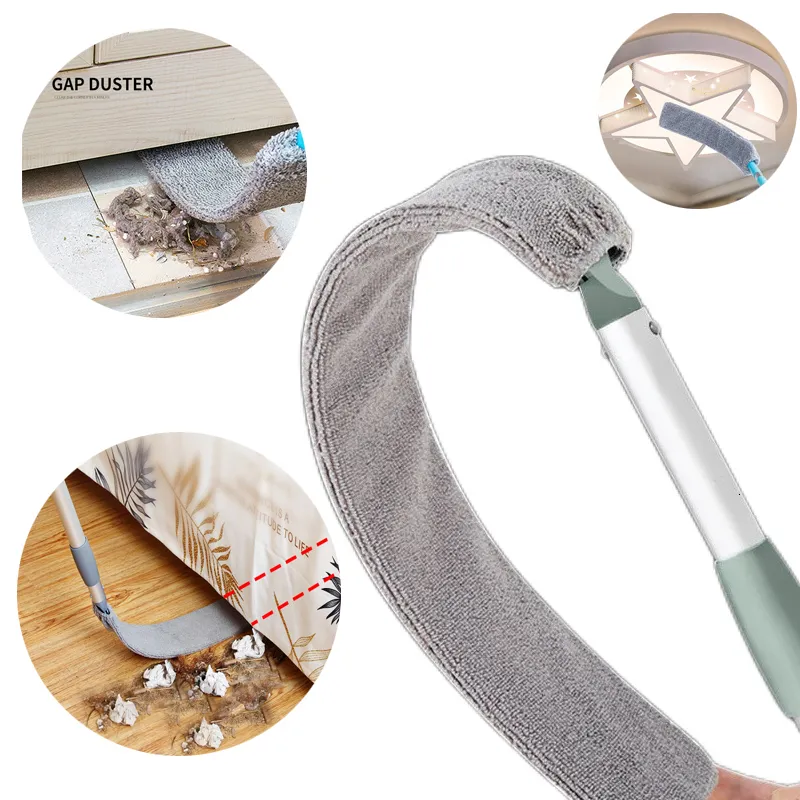 Panos de limpeza cabo longo escova de pó de cabeceira para sofá espanador de chão flexível ferramenta de limpeza retrátil 230621