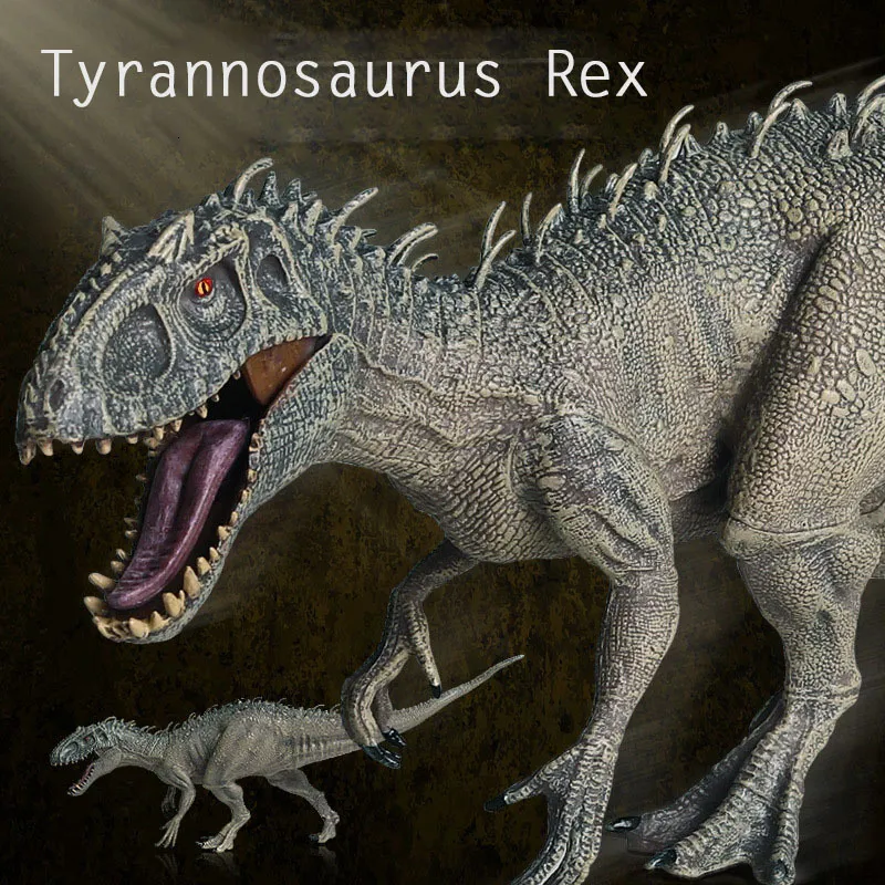 アクションおもちゃのフィギュアシミュレーション恐竜ジュラシックオーシャンワールドインドミヌスレックスコレクション動物像玩具現実的な大きな恐竜モデルの装飾230621
