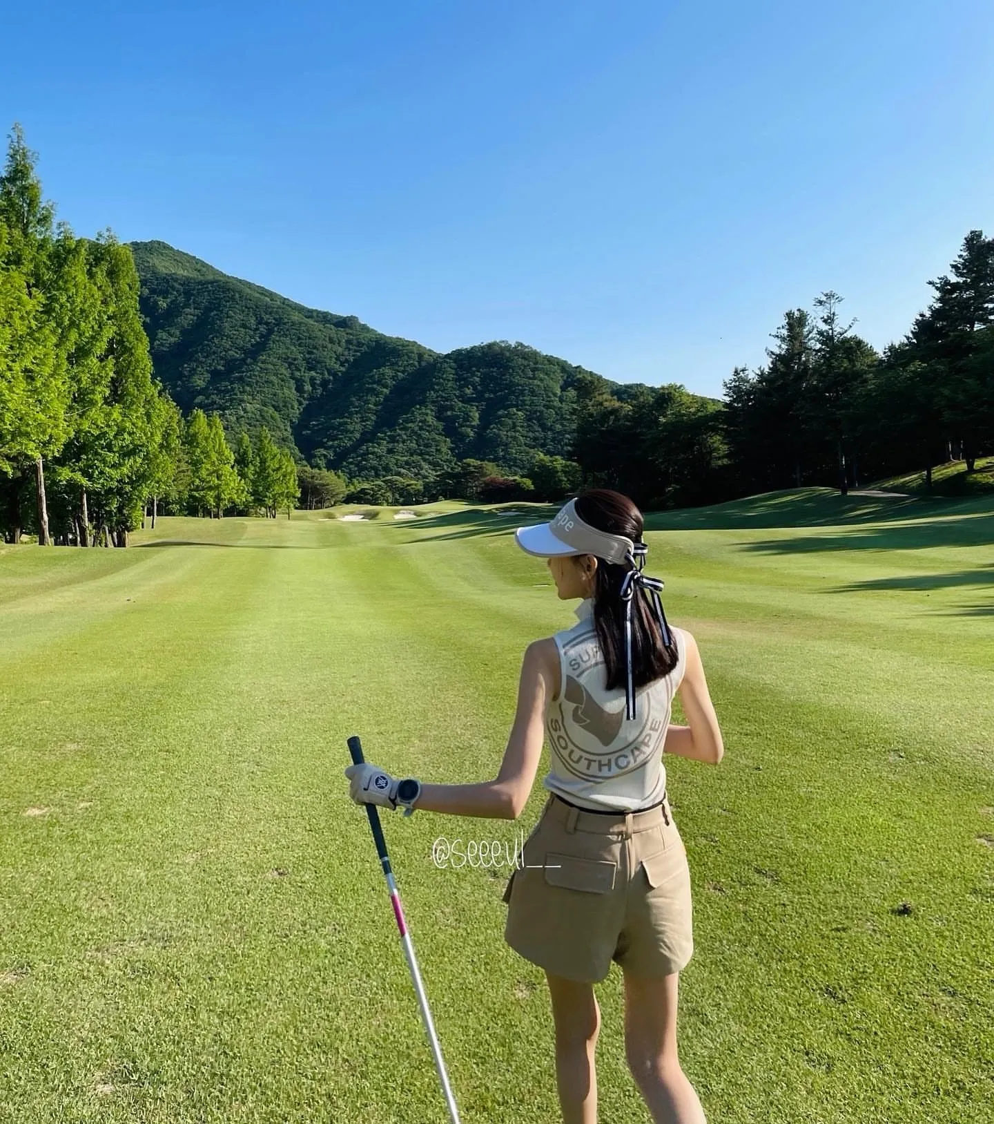 ゴルフ SOUTHCAPE レディース ノースリーブ シャツ（グリーン） ゴルフ SOUTHCAPE レディース ノースリーブ シャツ（グリーン