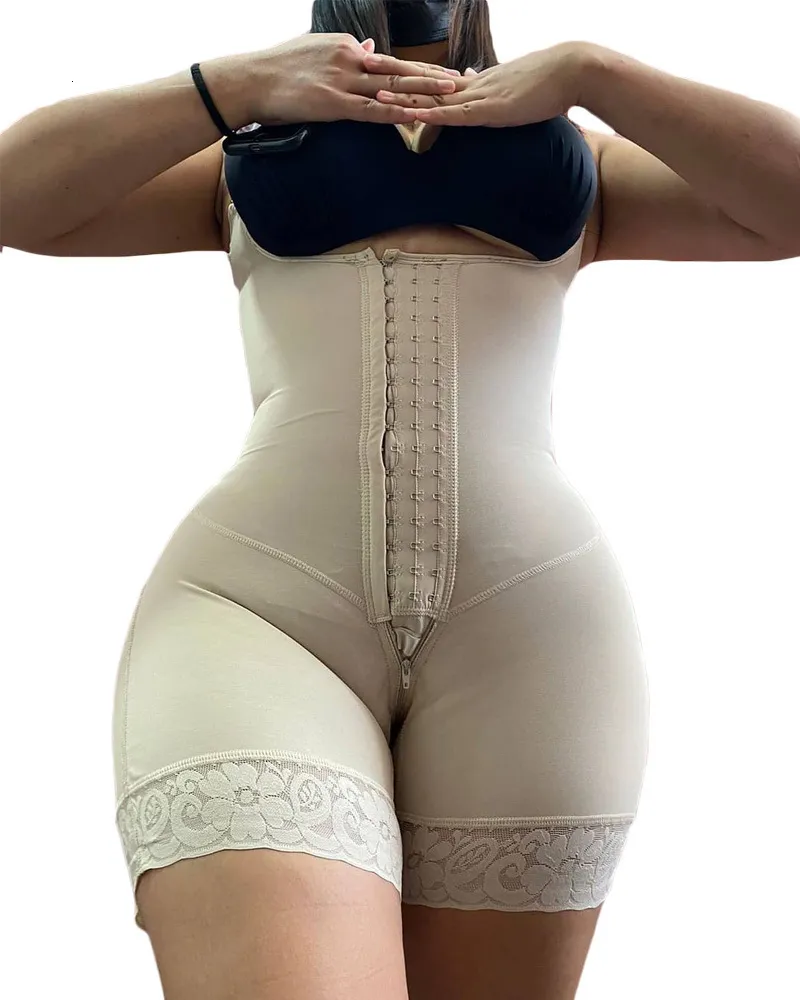 Corset Open Bust Tummy Control Fajas Colombianas Skims Bodysuit Adjustable  Hook And Eye Front Closure Women Shapewear Black