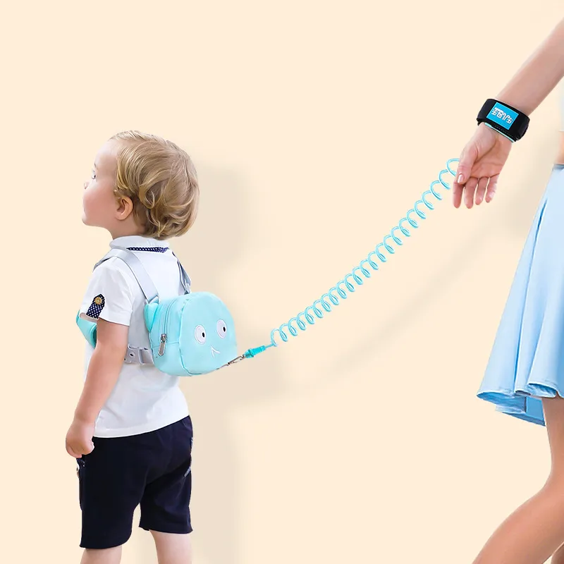 Ryggsäckar anti förlorade handledslänk småbarn koppel säkerhet sele ryggsäck för baby kid rem rep utomhus promenad hand bälte anti-lost armband 230621