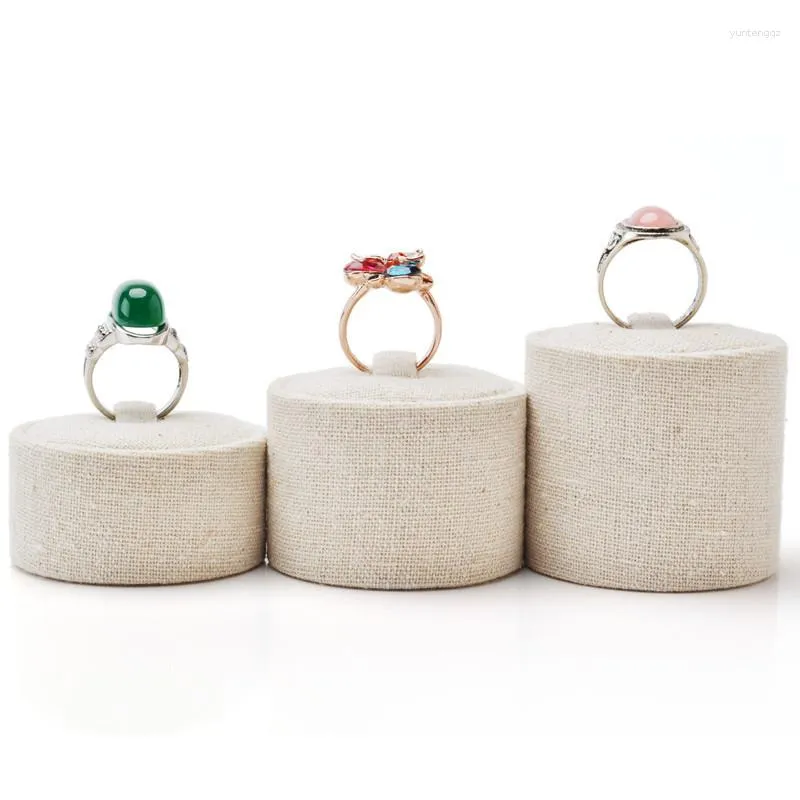 Jewelry Pouches Lot Of 3 Linen Ring Display Holder Bangles Stand Rack