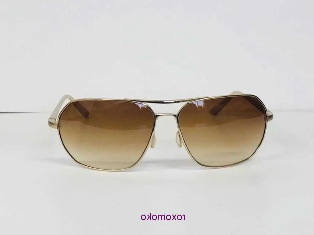 Topp original grossistdita solglasögon onlinebutik Dita Flight Titanium Aviator Solglasögon White GLD D BRN Grad från Japan DX