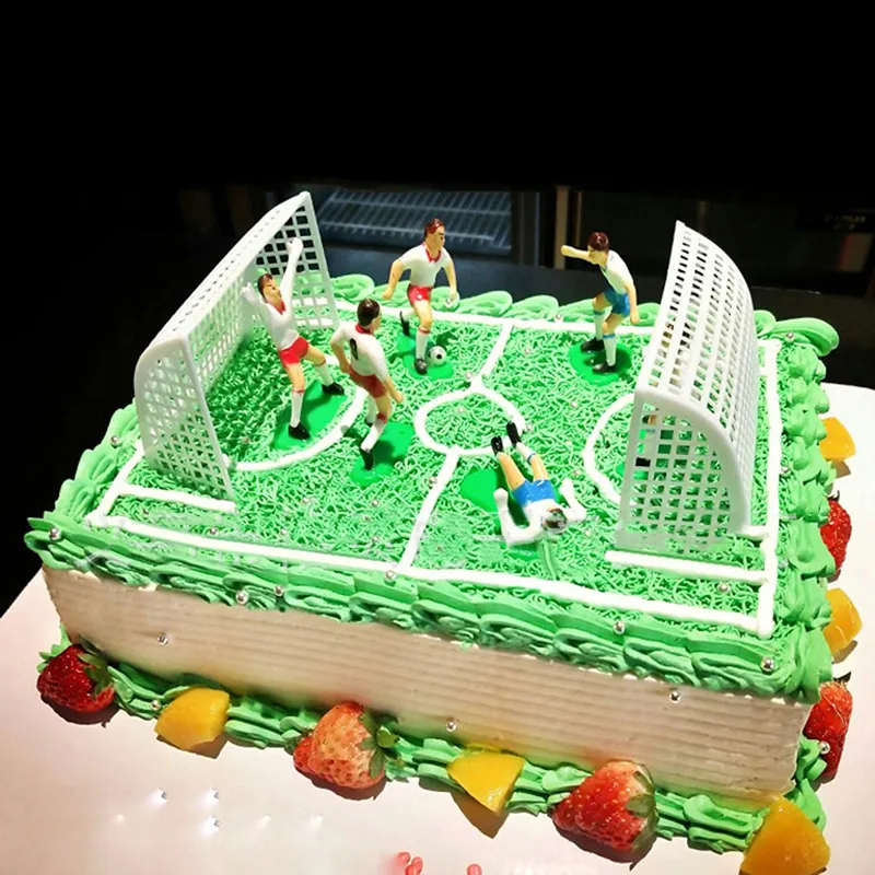 Other Event Party Supplies 8pcsSet Soccer Football Cake Topper Player Birthday Cake Decoration Model 230621