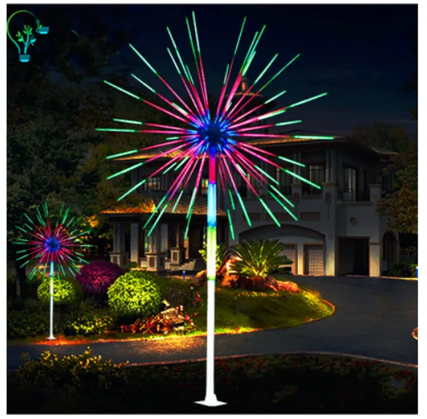 LED Fireworks Light Christmas Tree Light Lamp 20pcs Branches 1.8m Height Rainproof Outdoor Usage Drop