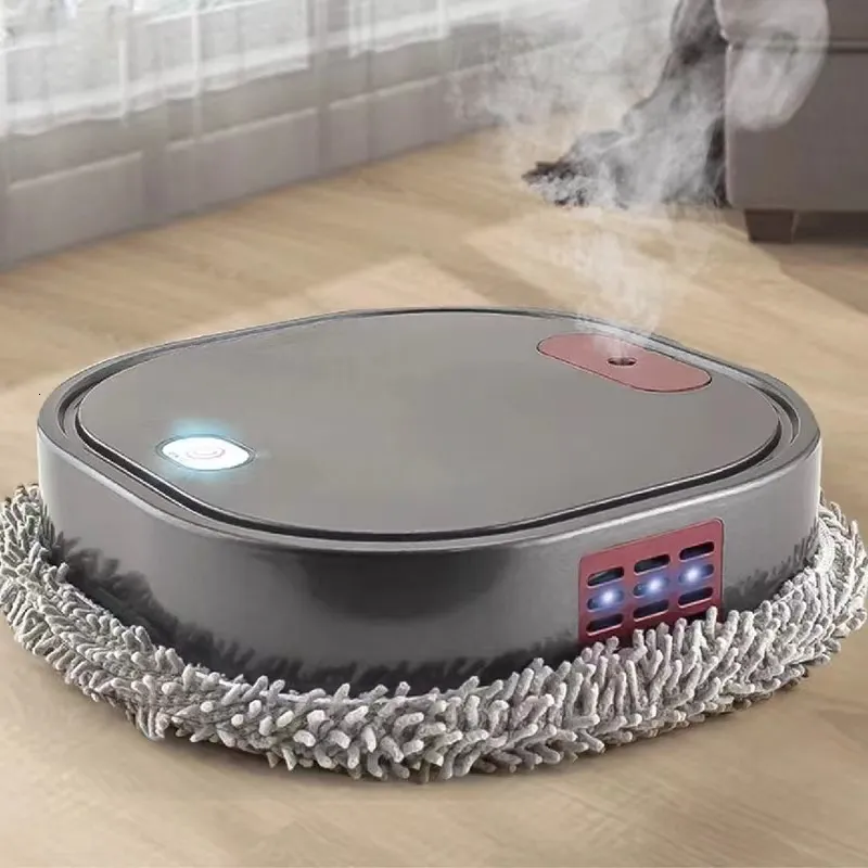 Spazzatrici a spinta a mano Robot aspirapolvere intelligente Mop Aspirapolvere a secco e a umido Elettrodomestico robot ricaricabile con spray umidificante 230621