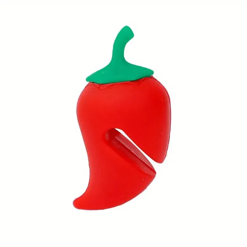1pc creative cute small chili carrot chicken leg shape pot cover heightening silicone spill prevention kitchen practical details 8